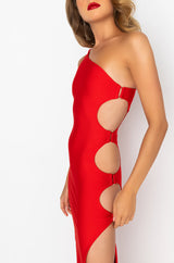 SAVE IT FOR THE DANCE ONE SLEEVE MAXI DRESS