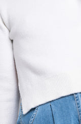 SAY MY NAME BACKLESS RHINESTONE CHAIN SWEATER