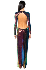SCARLETT CUT OUT SEQUIN GOWN