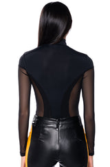 SEALED LIPS LONG SLEEVE MESH BODYSUIT