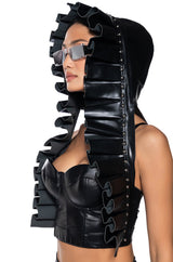 SEARCH AND RESCUE HOODED CORSET TOP