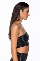 SECOND SKIN RHINESTONE TUBE BRALETTE