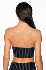 SECOND SKIN RHINESTONE TUBE BRALETTE