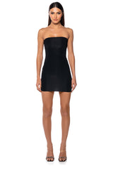 SECOND SKIN STRAPLESS MINI DRESS