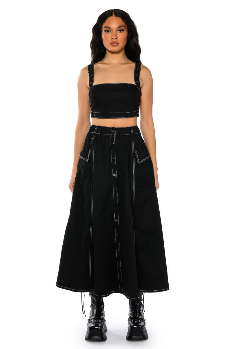 SECRET ADMIRER DENIM CROP TOP
