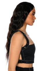 SECRET ADMIRER DENIM CROP TOP