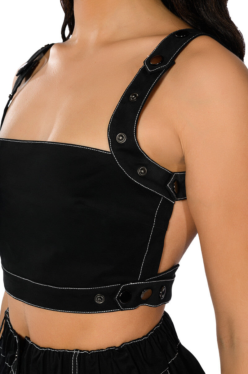 SECRET ADMIRER DENIM CROP TOP