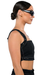 SECRET ADMIRER DENIM CROP TOP