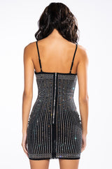 SECRET LOVER RHINESTONE MINI DRESS