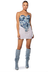 SEEING DOUBLE CAMO LACE UP CORSET