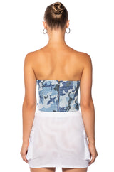 SEEING DOUBLE CAMO LACE UP CORSET