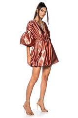 SEEING STARS METALLIC MINI DRESS IN GOLD