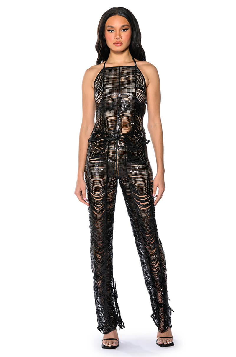 SENORITA EMBELLISHED HALTER TOP