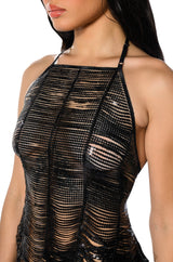 SENORITA EMBELLISHED HALTER TOP