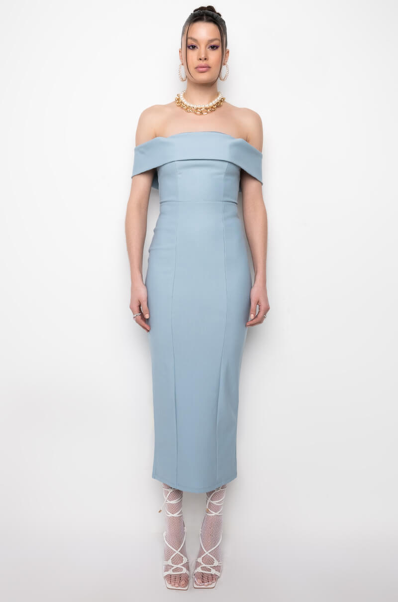 SERIOUS VIBES MAXI FITTED DRESS
