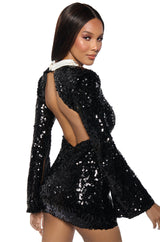 SERIOUSLY BLACK TIE EVENT MINI DRESS