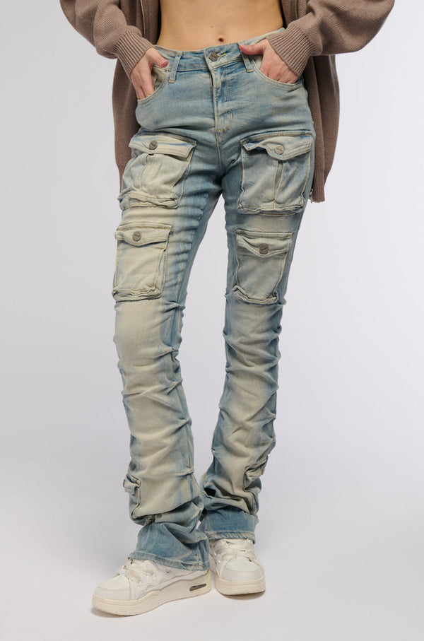 SEVILLE HIGH RISE STACKED JEANS