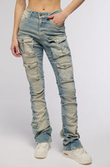 SEVILLE HIGH RISE STACKED JEANS
