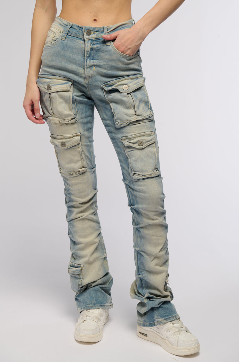 SEVILLE HIGH RISE STACKED JEANS