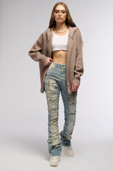 SEVILLE HIGH RISE STACKED JEANS