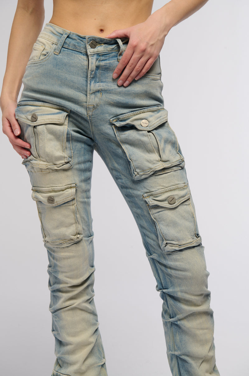SEVILLE HIGH RISE STACKED JEANS