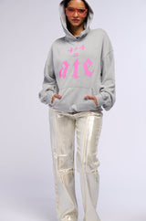 SHE ATE LONG SLEEVE GRAPHIC HOODED SWEATSHIRT
