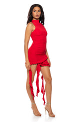 SHES ALL THAT RUFFLE MINI DRESS