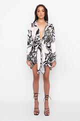 SHE'S DANGEROUS LOW V MINI DRESS