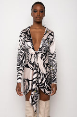 SHE'S DANGEROUS LOW V MINI DRESS