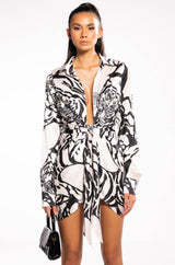 SHE'S DANGEROUS LOW V MINI DRESS