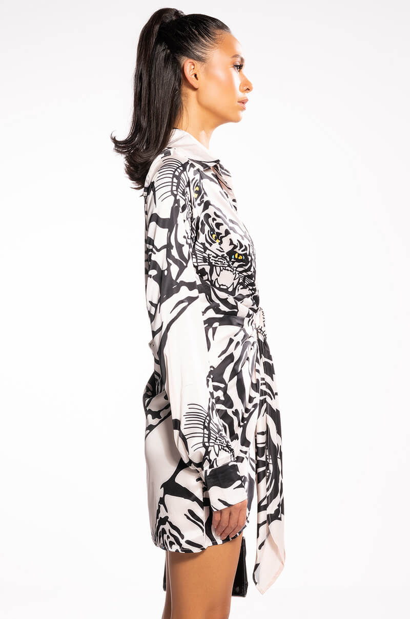 SHE'S DANGEROUS LOW V MINI DRESS