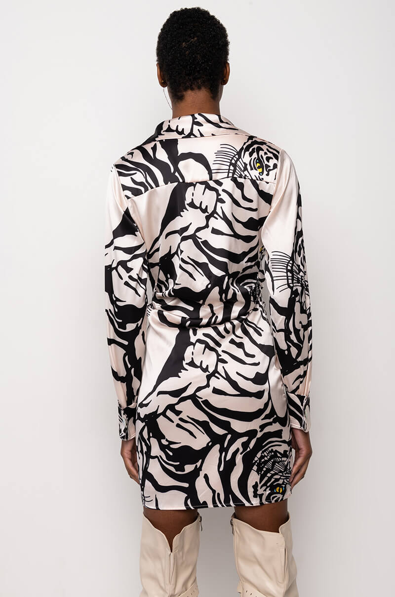 SHE'S DANGEROUS LOW V MINI DRESS