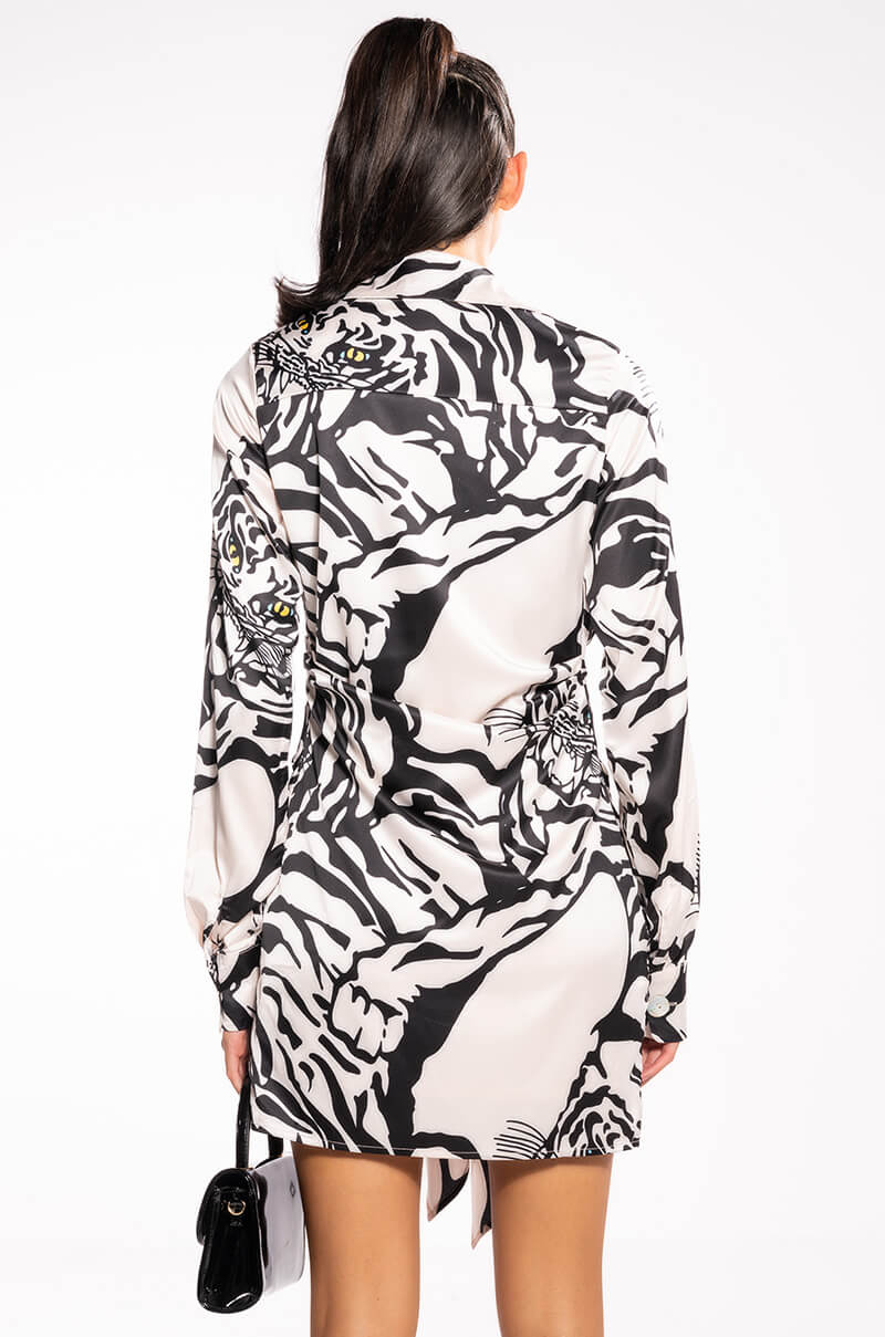 SHE'S DANGEROUS LOW V MINI DRESS