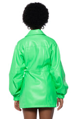 SHE'S SOPHISTICATED PU BLAZER DRESS