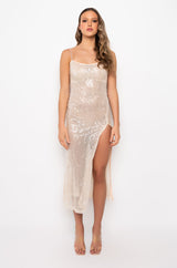 SHIMMER QUEEN SEQUIN MAXI DRESS