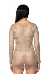 SHOW STOPPER MINI DRESS IN GOLD