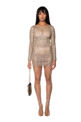 SHOW STOPPER MINI DRESS IN GOLD
