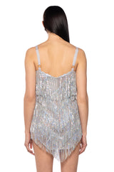 SHOW UP FRINGE MINI DRESS
