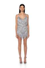 SHOW UP FRINGE MINI DRESS