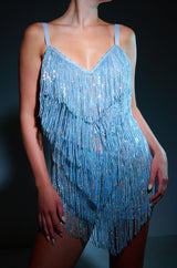 SHOW UP FRINGE MINI DRESS
