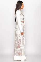 SHOWOUT LONG SLEEVE LACE MAXI DRESS