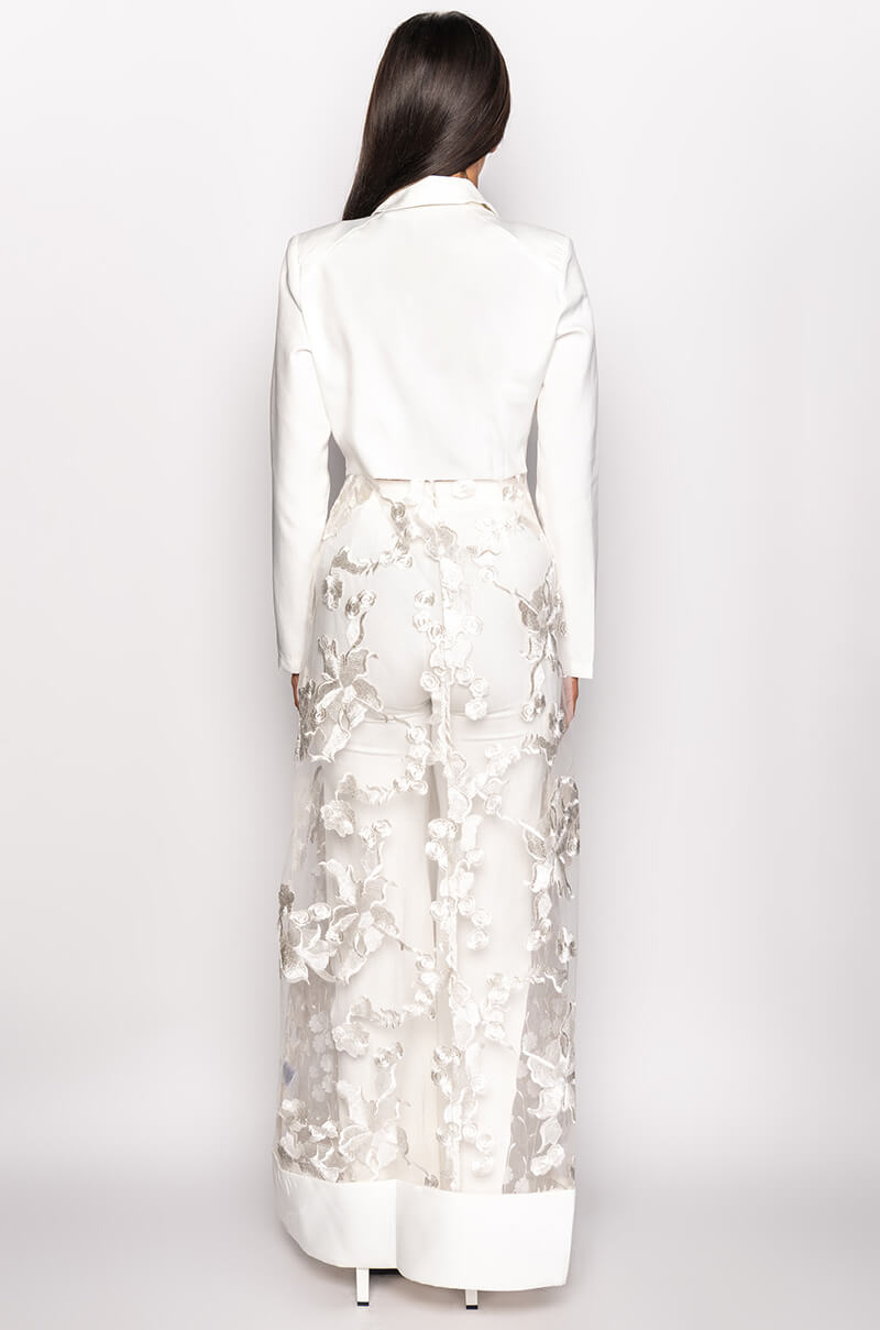SHOWOUT LONG SLEEVE LACE MAXI DRESS