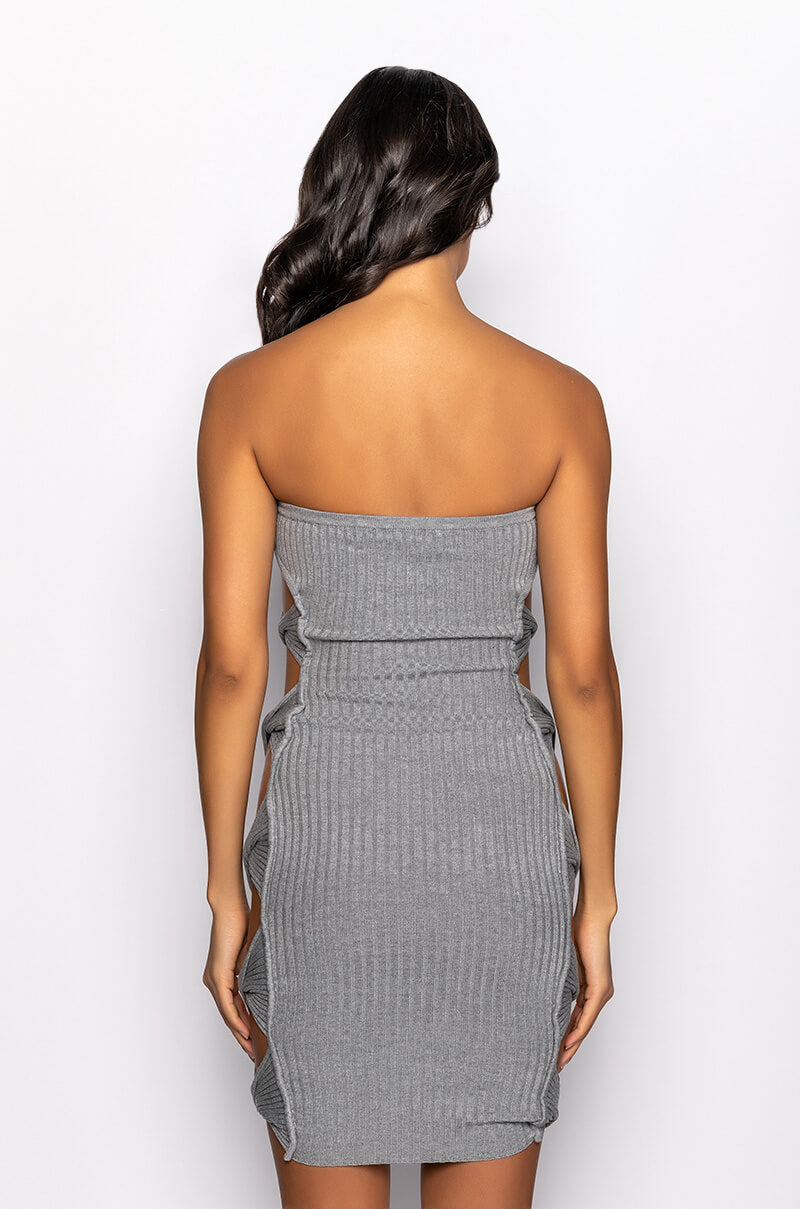 SIDE DETAIL SWEATER TUBE DRESS