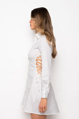 CASSIE BUTTON UP MINI DRESS