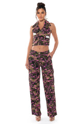 PRINTED CAMO TOP