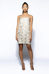 SIMPLY CUTE GOLD DETAIL MINI DRESS