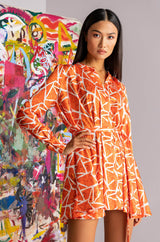 SKYART X AKIRA BUTTON UP MINI DRESS