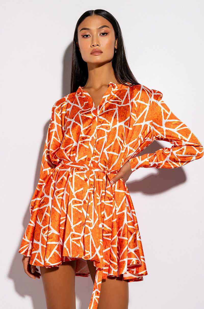SKYART X AKIRA BUTTON UP MINI DRESS