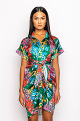 SKYART X AKIRA SATIN MIDI DRESS