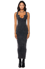 SLAY THE DAY MINERAL WASH MAXI DRESS